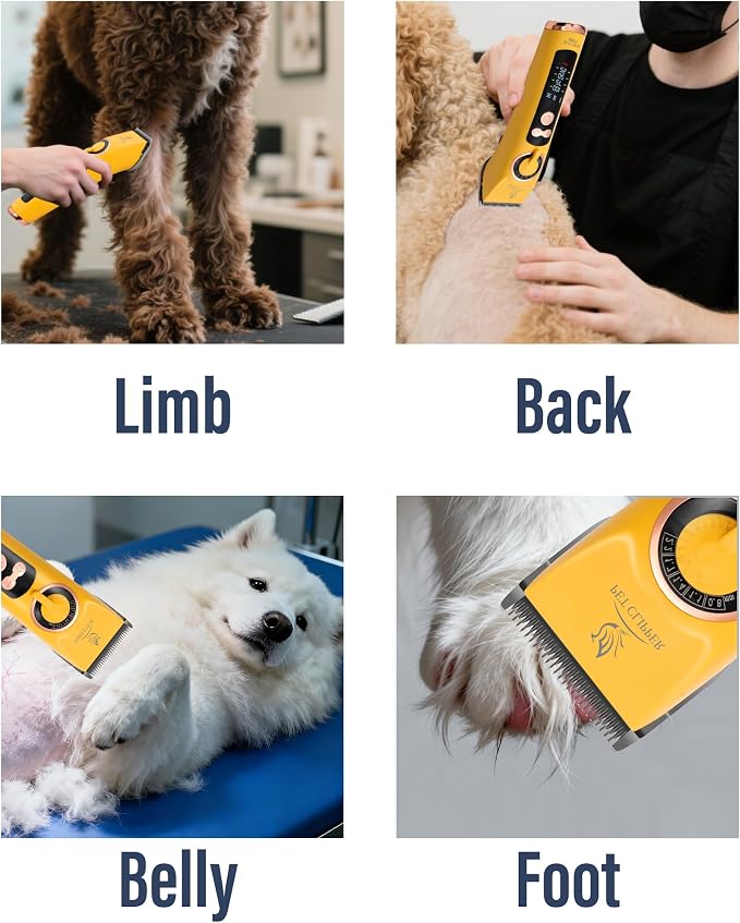 10FC Low Noise Pet Dog Grooming Clippers Replacement Blade, 440C Stainless Steel Fixed & Plated Ceramic Moving Detachable Blade, 1.9mm 1/13'' (1 Count)