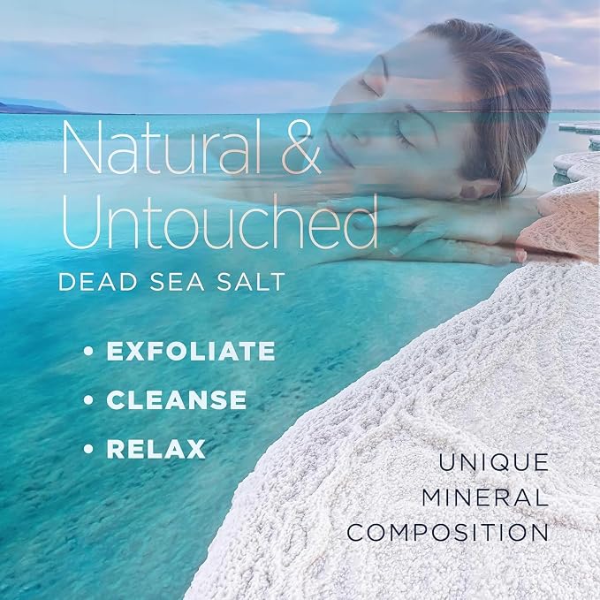 Minera Coarse Grain Dead Sea Salt for Bath & Soaking – 38 lbs (Qty. 2 x 19 lbs. Bags), Fast-Dissolving, 100% Pure & Natural, Unscented, Skin-Nourishing Bulk Sea Salt