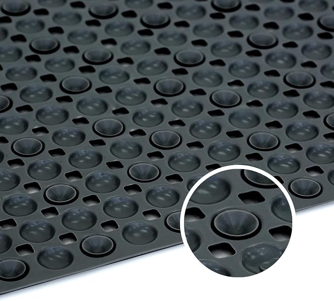 SELIBRE Bath Mat for Tub - Non Slip Pet Shower Mat with 76 Suction Cups, Quick Drain Bathtub Mat for Dogs Cats Puppy Grooming, Machine Washable Fast Dry Pet Bathing Pad, 27x15 Inch for Bathtub Sink