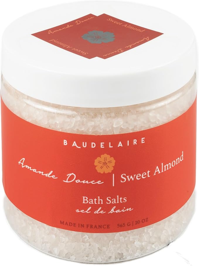 Provence Sante Relaxing Bath Salt - Luxury and Soothing Soak - Comforting Sweet Almond Scent - Made in France - 20 Oz