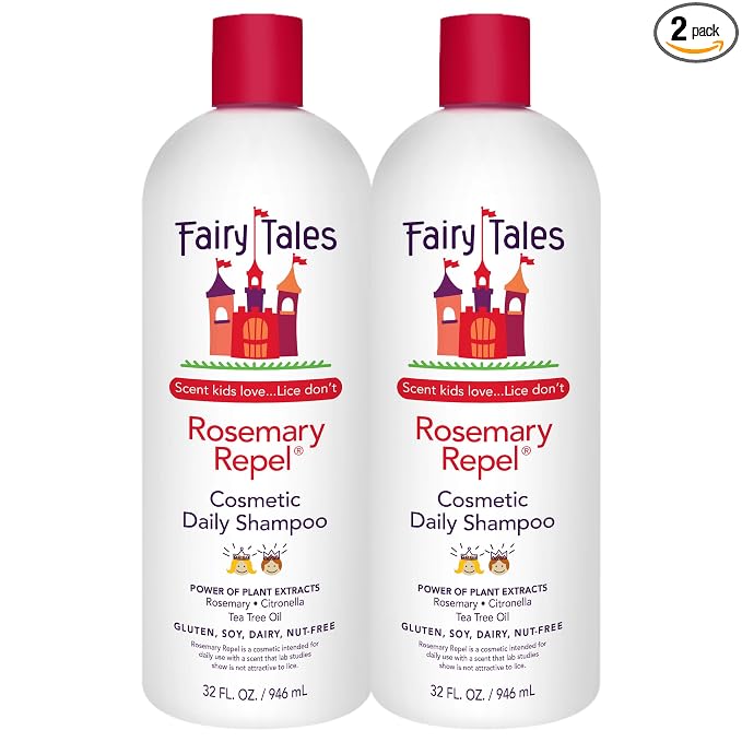 Fairy Tales Rosemary Repel Daily Kids Shampoo– Kids Like the Smell, Lice Do Not, 32 fl oz. (Pack of 2)