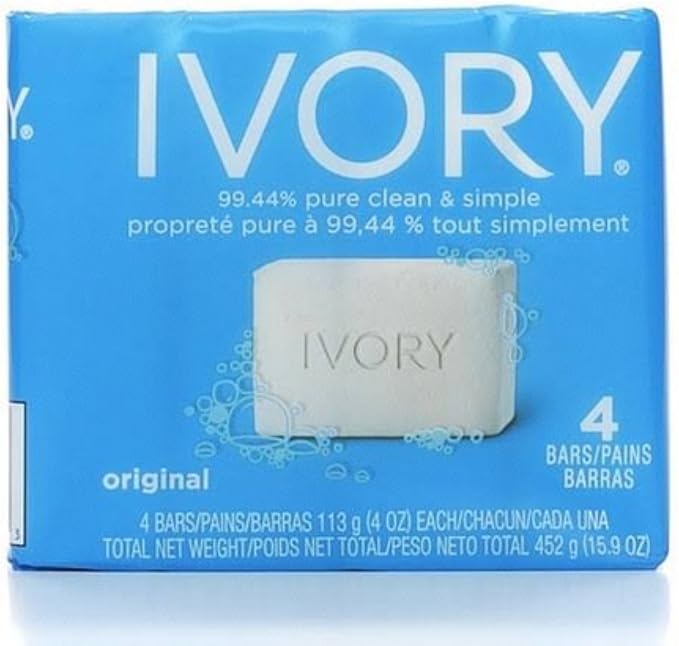 Ivory Bar Soap, Original 4 oz, 4 Bars (Pack of 5)