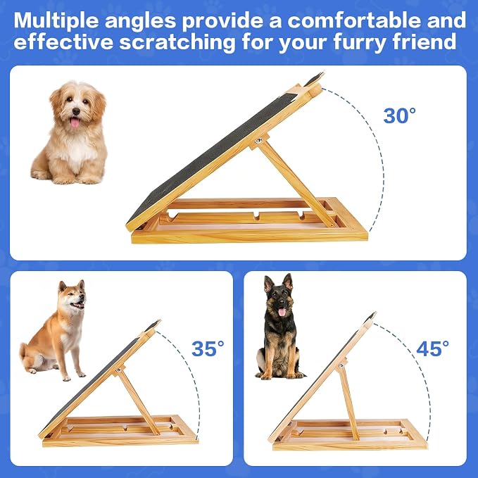 Dog Scratch Board for Nails, Adjustable Nail Filing Board with Mini Handheld Scratch Pad, Dog Nail File Alternative to Clippers and Grinders, Stress-Free At-Home Nail Care