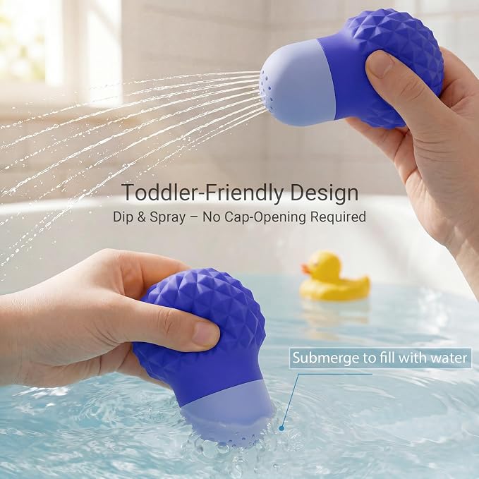 Sensory Squeezing Water Bath Toys for Toddlers,3PCS Bath Tub Pool Floating Toys for Babies Kids 1-3，Textured Fidget Toys Stocking Stuffers Gifts for Girls Boy 18+ Months