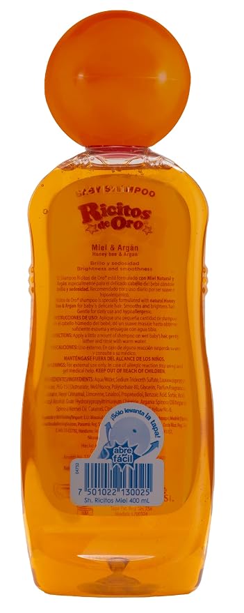 Ricitos de Oro Baby Shampoo Cleansing Shampoo with Natural Extract No more tears Hypoallergenic 2-Pack of 13.5 FL Oz, 2 Bottles