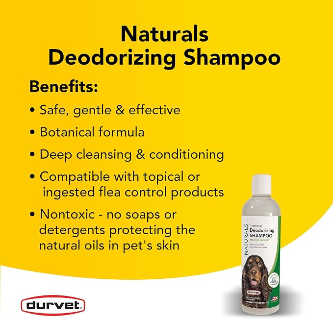 Durvet Naturals Deodorizing Shampoo, 17-Ounce