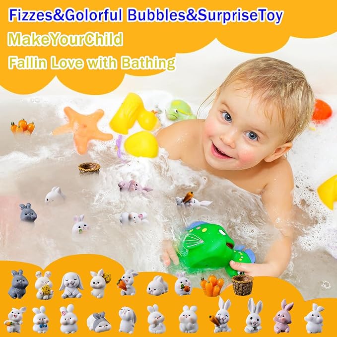 20pcs Bath Bomb Gift Set, Natural Organic Mini Bath Bombs, Handmade, Best Birthday Gift for Easter Bath Balls, Easter Basket Filler Bath Balls Best Birthday Gift