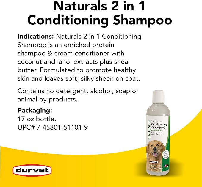 Durvet Naturals Conditioner Shampoo, 17-Ounce
