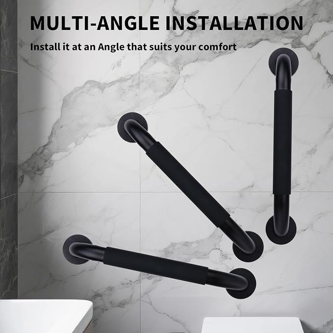Grab Bars for Shower,12 Inch Grab Bars for Bathtubs and Showers Shower Handles for Elderly,Stainless Steel Shower Handle Toilet Handicap Senior Assist Bathroom Saft Handle
