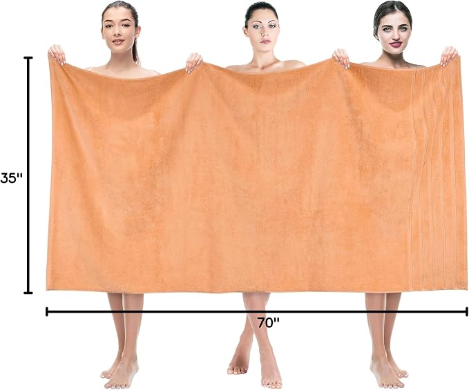American Soft Linen 100% Cotton Luxury Turkish Towels, 35x70 XL Bath Sheet | Soft Absorbent Quick Dry OEKO Tex Standard 100 Certificated Durable Machine Washable Breathable Premium Hotel Quality