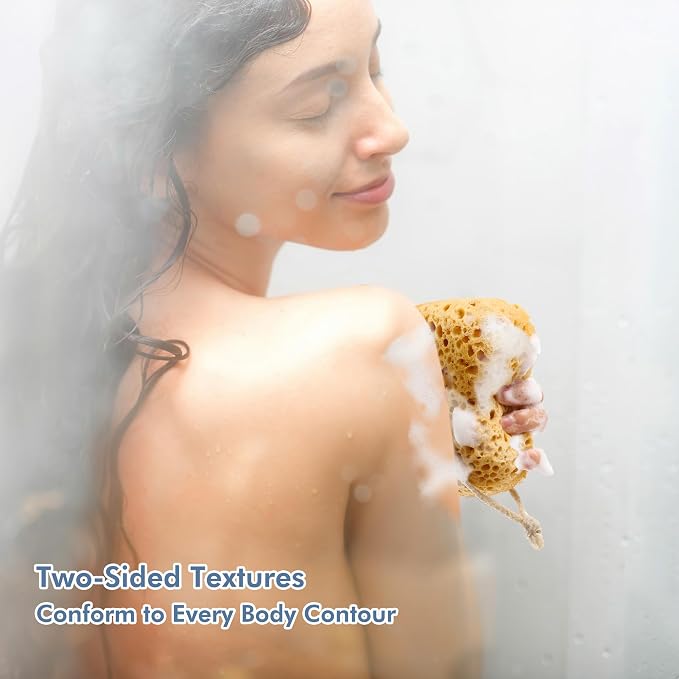 Body Sponges for Shower Bathing, 2-Pack Sponges Bath for Adults | Shower Sponge Body Wash Creates Dense Foam for Gentle & Deep Cleansing & Exfoliating, Soft Sponge for Women Men Elderly