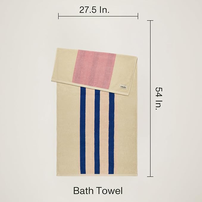Everlayer Bath Towel Set 4 PCS, 2 Bath Towels + 2 Hand Towels, 550 GSM 100% Combed Cotton, Ultra Soft Luxury Bath Towels, Cotton Hand Towels, Made in Portugal, Calamine Sky - Janus