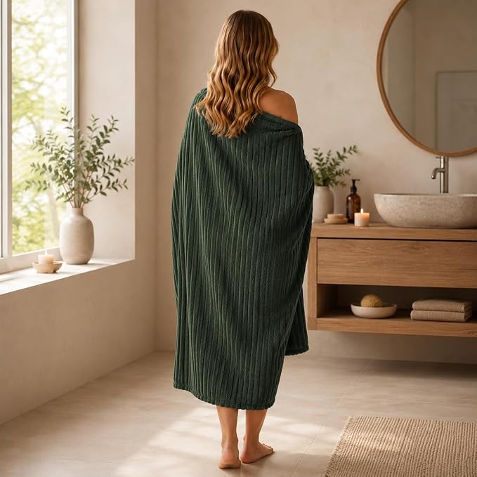 3 Piece Bath Towel Set, 40"x80" Bath Sheets,Olive Green | 1Bath towels 1Hand towels 1Washcloths，Microfibers，Extra-large size，Big and Tall users，Quick dry，Highly Absorbent