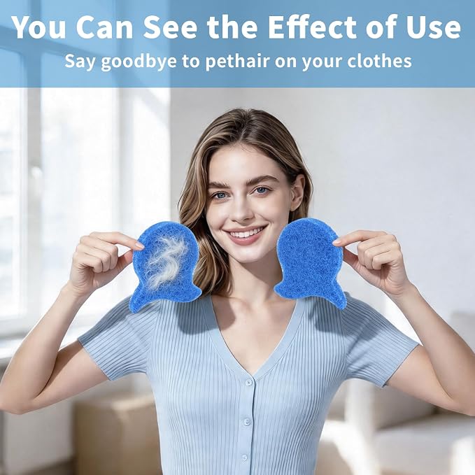 10PCS Pet Hair Remover for Laundry, Dog Hair Dryer Catcher, Flexible Sponges for Washing Machines & Dryers, Quickly Remove Hair, Lint, and Dander from Clothing & Bedding