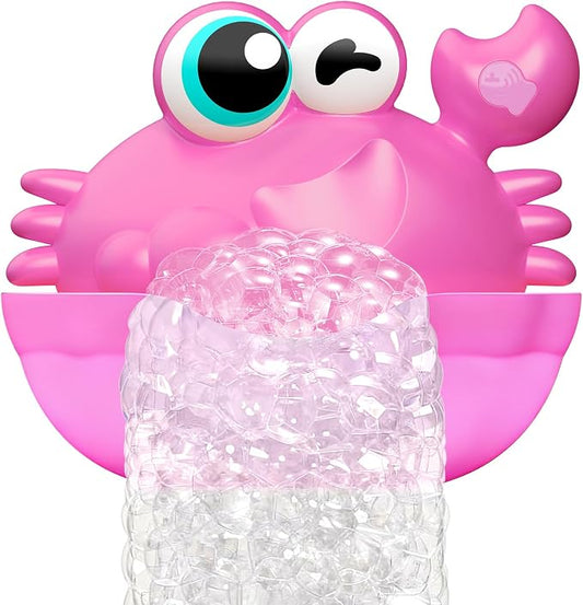 Bath Toys for Kids Ages 1-3,Light Up Baby Bath Toys Crab Bubble Maker with Colourful Light Toddler Bathtub Birthday Gifts Easter Stocking Stuffers for Boys Girls Aged 1-3 2-4 3-5
