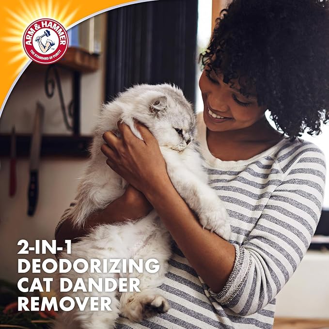Arm & Hammer 2 in 1 Deodorizing and Dander Reducing Shampoo for Cats Baking Soda Cat Shampoo Odor Control and Coat Cleaning Lavender Chamomile Scent 20 FL OZ 2 Pack Routine Cat Grooming Value