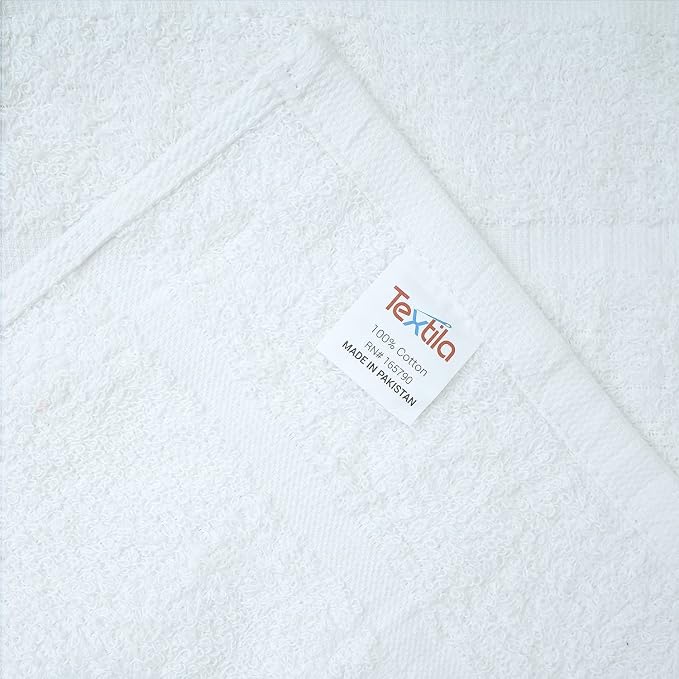Basic Hand Towels 16x26 Inches – Bulk Pack of 24 – White Color – Soft and Absorbent Multipurpose Cotton Towels for Bathroom, Spa, Gym, Salon, Hotel, and Everyday Use
