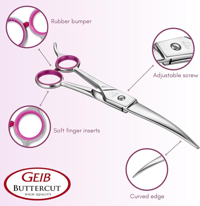 Geib Gator Stainless Steel Pet Curved Shears, 7-1/2-Inch