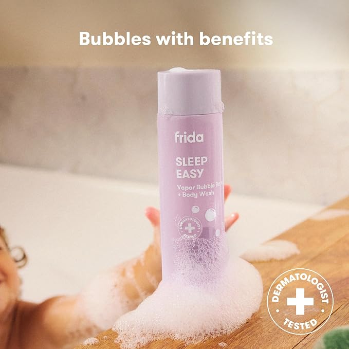 Frida Baby Lavender Baby & Kids Bubble Bath + Body Wash, Sleep & Calming Toddler & Baby Body Wash, Dermatologist Tested, Tear-Free, Hypoallergenic, Safe for Skin, Super Sudsy, 10oz