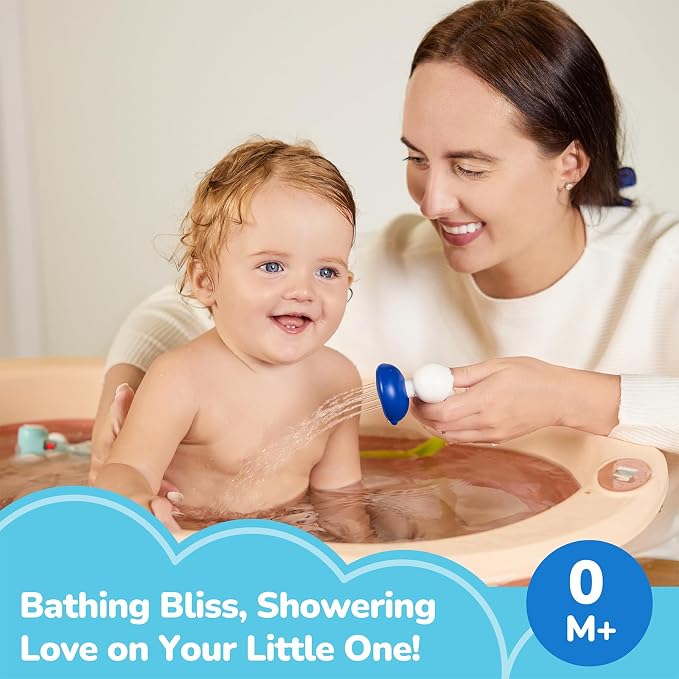 G-WACK Baby Bath Toys Shower Head Sprayer with Water Thermometer for New Borns, Toddlers and Kids | Baby Accessories, and Essentials in Bathtub or Sink | Shampoo Bath Rinser | USB Rechargeable V3