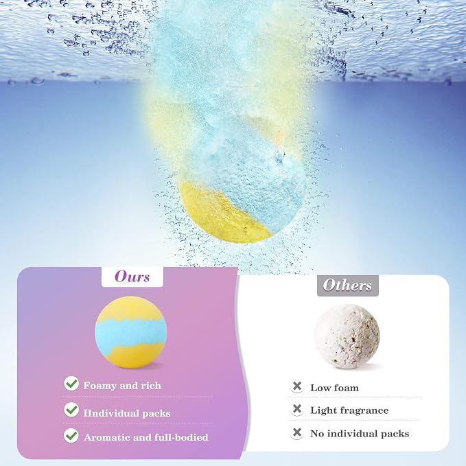 CalmNFiz 40PCS Bath Bombs for Women Presents Set Natural Wonderful Fizz Effect Bath Bomb with Shea Butter & Essential Oils, Bubble Bath Mothers Day Presents for Mom, Wife, Girlfriend(2 Sets)