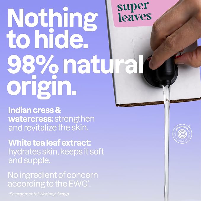 ATTITUDE Body Wash, EWG Verified Shower Gel, Dermatologically Tested, Plant and Mineral-Based, Vegan Personal Care Products, Coconut & Wild Berries Scent, Bulk Refill, 67.6 Fl Oz