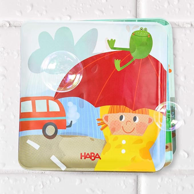 HABA Magic Muddy Day Color Changing Bath Book for Toddlers & Babies – Interactive Farm Bath Toy with Water Reveal Pages for Sensory Play & Early Learning