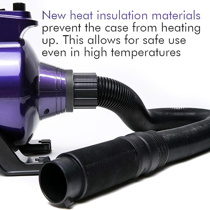 High Velocity Professional Dog Pet Grooming Hair Drying Force Dryer Blower 5.0HP (Super Cyclone) SHD-2600P (Purple) | Super cyclone 5.0HP high velocity blower dryer for professional dog pet grooming, purple SHD-2600P