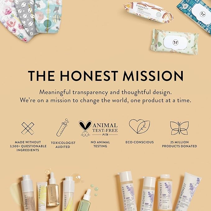 The Honest Company Silicone-Free Conditioner, Gentle Tear-Free Hypoallergenic Baby Hair Care with Naturally Derived Ingredients Lavender Calm 10 fl oz
