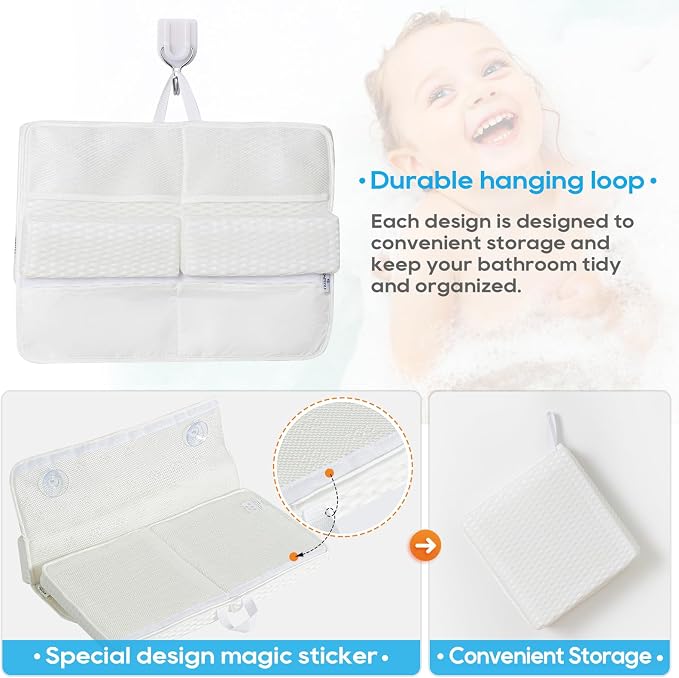 OS OMYSTYLE Baby Bath Kneeler Pad Set, White