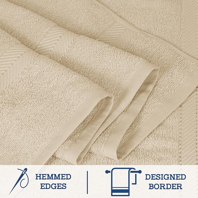 Casa Lino Bath Sheets Set Extra Large - 100% Cotton Extra Large Bath Towels - Highly Absorbent & Quick Dry Oversized Towels for Adults - 36"x72" - Pack of 2 - (Linen Brown)