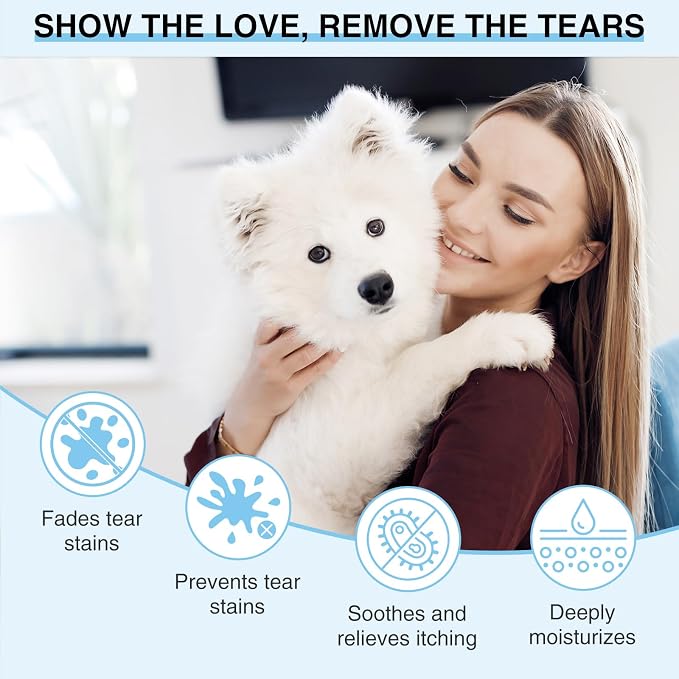 Tear Stain Remover Pen for Dogs & Cats – Aloe Formula Gentle Eye Cleaner with Soft Tip for Easy Use – Especially for White Dogs – Dog Eye Drops Alternative – Safe for Daily Use