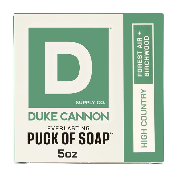 Duke Cannon Supply Co. Men's Everlasting Soap Puck 3-Pack Bundle – High Country, Palomino & Tropic Drift Scents – Triple-Milled Long-Lasting Bar Soap for Men, 5 oz Each