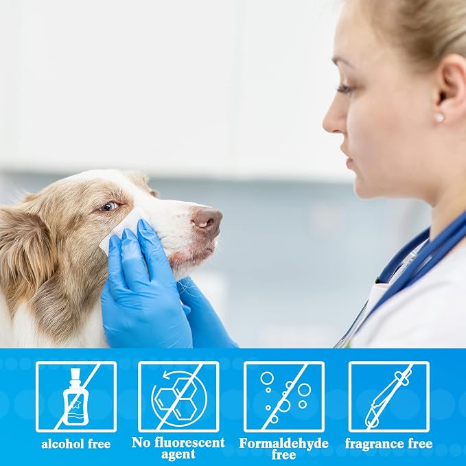 Treela 10 Packs of 80 Dog Wipes Pet Wipes Cat Grooming Supplies for Paws, Butt, Ear, Skin, Body Bath Cleaning Stain Odor Remover, Home or Travel Use(Unscented)