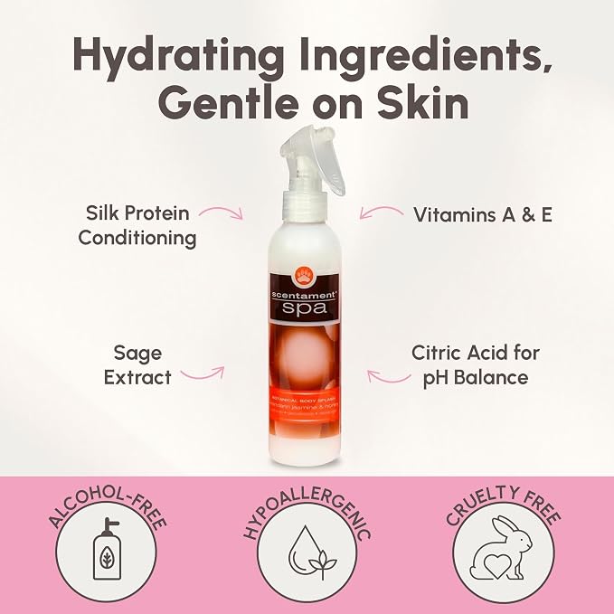 Best Shot Scentament Spa Botanical Body Splash, Detangler Spray, Body Spray for Pets, Cat and Dog Cologne Spray, Mandarin Jasmine Honey, 8 Oz.