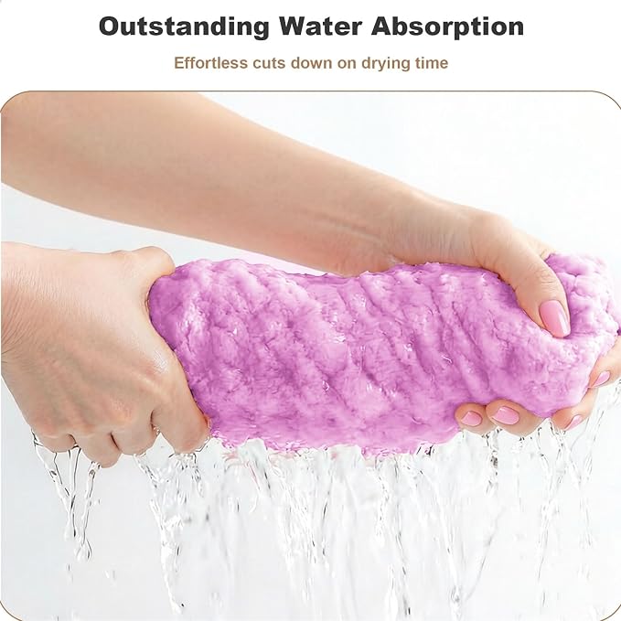 4 Pack Bath Towel Set, Waffle Bath Towel Set, Microfiber Super Soft Highly Absorbent, Sturdy Quick Drying Towels for Bathroom, Gym, Sports, Yoga (4 Piece 27" x 55", 4Purple)