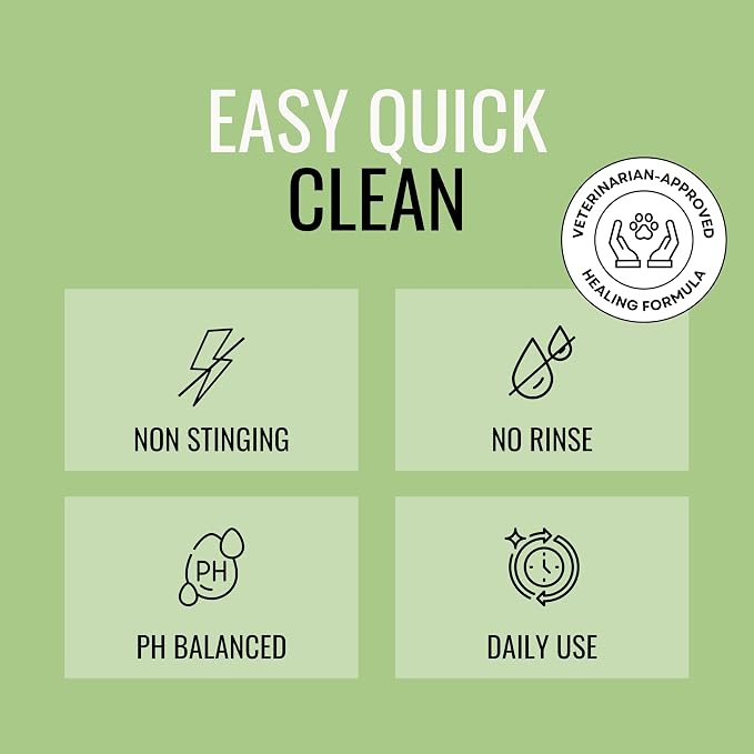 NOVEHA 150PCs Dog Ear Cleaner Wipes, Daily Ear Cleaner for Dogs & Cats - Stop Ear Itching with Aloe, Eucalyptus & Witch Hazel Ear Wipes for Dogs - for Odor Control, Dirt and Wax Removal, Unscented