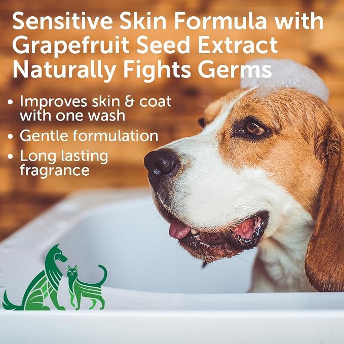Nootie - Pet Shampoo for Sensitive Skin - Revitalizes Dry Skin & Coat - Natural Ingredients - Gentle Dog Shampoo - Cleans & Conditions