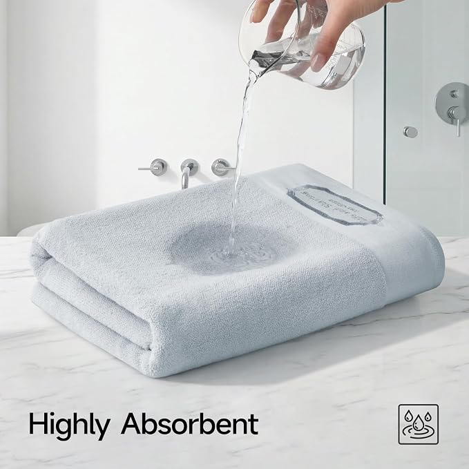 REDKISS Extra Large Bath Towels Set of 2, 35x70 inches Hotel Towels Large Size, 100% Cotton Highly Absorbent Bath Sheets, Super Soft Oversized Bath Towels for Bathroom, Spa