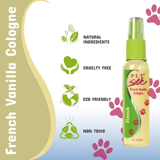 Pet Silk Clean Scent Cologne – Dog Deodorant Perfume Body Spray with Conditioning & Deodorizing Qualities – Clean & Fresh Fragrance – Pet Grooming Perfume for Cats (4 Ounce)