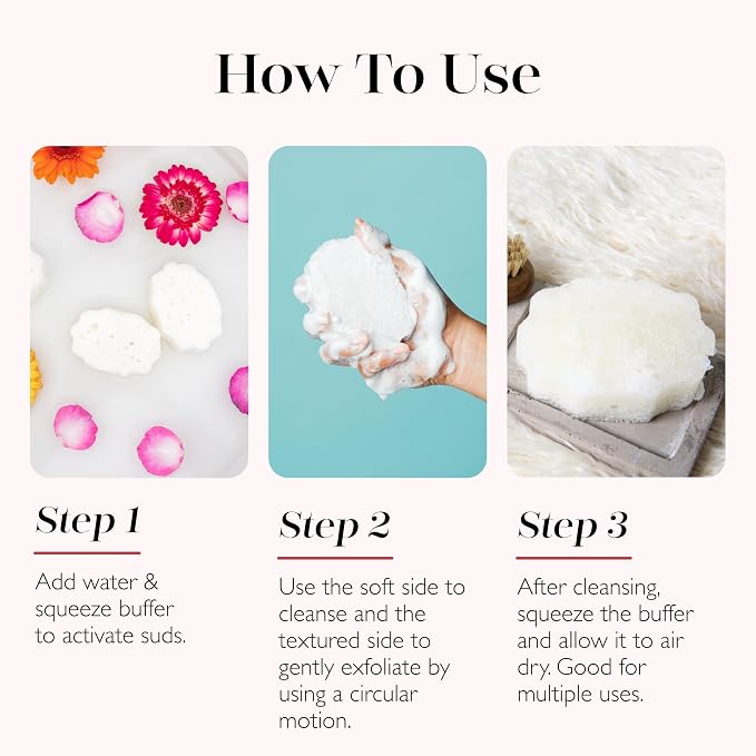 Spongellé Grapefruit Cassis Pedi Buffer Bath Sponge | Exfoliating Foot & Heel Scrub | Cleanse, Exfoliate, and Nourish | Cruelty-Free, Vegan, Dermatologist-Tested, Made in USA | 30+ uses