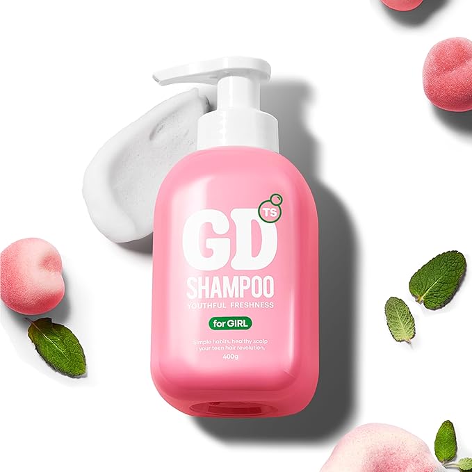TS GD Shampoo for Girls with Protein for Damaged Dry Hair, Itchy, Flakes and Dry Scalp, Sulfate and Silicone Free Scalp Cleanser for Soft Hair and Odor Care, Korean Hair Care 14.1 fl oz, 400ml