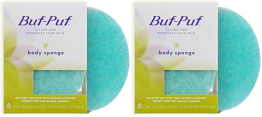 Buf-Puf Body Sponge | Exfoliating | Dermatologist Developed | Reusable | Pack of 2