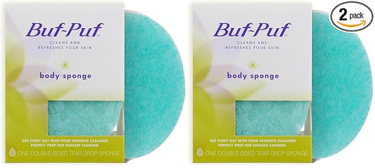 Buf-Puf Body Sponge | Exfoliating | Dermatologist Developed | Reusable | Pack of 2