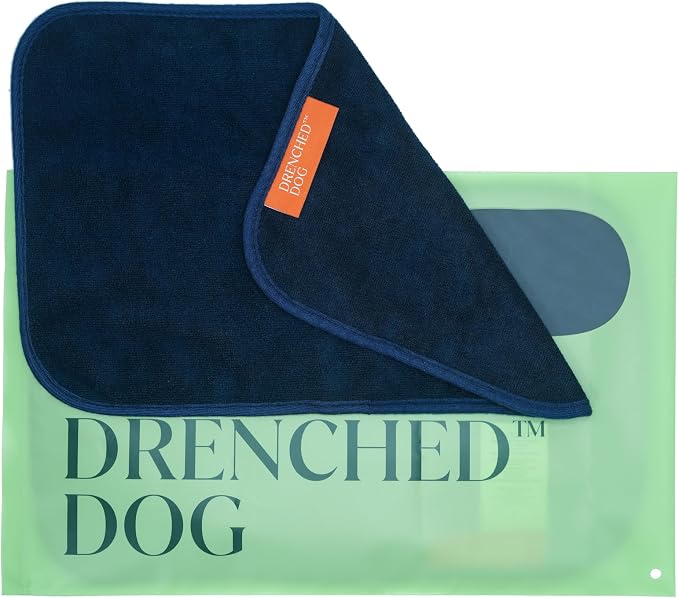 Face & Drool Towel – Microfiber Dog Slobber & Mouth Towel for Wiping Drool, Mess & Wet Snouts | Hand Size 7.8 x 12.5 in