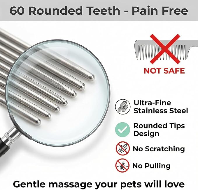 4-Piece Dog Tear Stain Remover Kit - Natural Eye Gunk Balm (1 oz) with Pro Brush & 2 Grooming Combs (Fine-Tooth & Paw-Print Design) - Safe for White Dogs, Cats, Daily Eye Cleaning