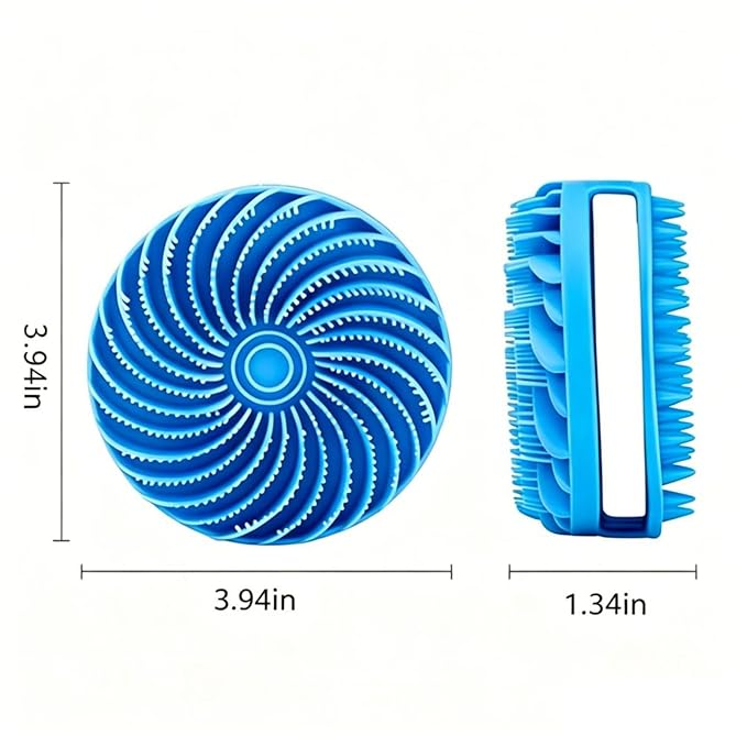 Dog Bath Brush, Dog Shampoo Brush, Double-Sided Silicone Design, Gentle & Soft on Pet Skin, Suitable for Bathing, De-shedding & Massage