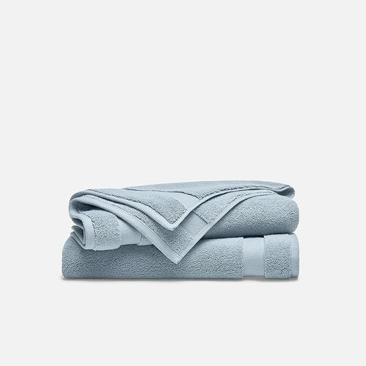 Brooklinen Super-Plush 100% Turkish Cotton Hand Towels - Set of 2-770 GSM, Highly Absorbent, Machine Washable, Perfect for Home & Bathroom (20" x 30", Storm Blue)