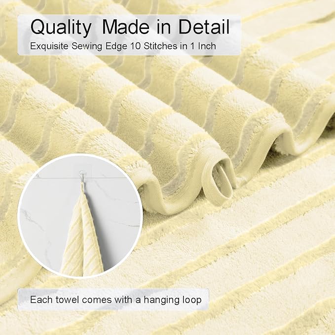 Mistyrose Bath Towels,4 Pack 35"x70" Large Bath Towels Microfiber Absorbent XL Bath Sheets Super Soft Towel for Bathroom Quick Dry Oversized Shower Towels for Family Hotel Spa Gym(Cream