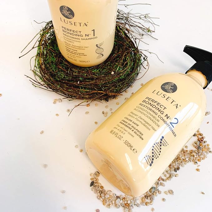 Luseta Perfect Bonding Shampoo & Conditioner Set 2x33.8 oz | Strengthening Shampoo and Conditioner, for All Hair Types, Repair Shampoo and Conditioner Set Sulfate & Paraben Free